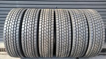 225/80R17.5 ブリヂストンM888 ミックスタイヤ 22年製中古 バリ山 ４トン車用 6本セット_画像1