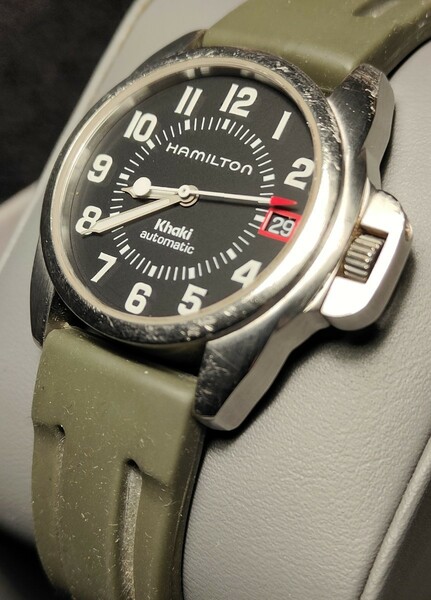 送料無料 完売品 Hamilton khaki DATE ハミルトン カーキ デイト オートマチック 自動巻き 腕時計 Jazzmaster　ジャズマスター