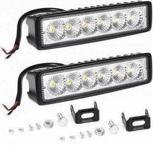 LEDワークライト 吊り下げ 2個セット フォグランプ SUV 1200LM IP67 作業灯 LEDライトバーアメ車 旧車 トラック ナンバー灯 汎用 車幅