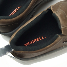 【新品・箱付】定価1.98万 メレル MERRELL《冬対策 防水・防滑》ジャングルモック レザー ウォータープルーフ アイス＋茶 26.5 スリッポン_画像7