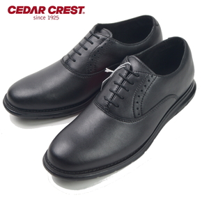 【未使用】セダークレスト CEDAR CREST《軽量・クッション》はっ水・防滑 プレーントゥ バルモラル ビジネスシューズ 黒 25cm