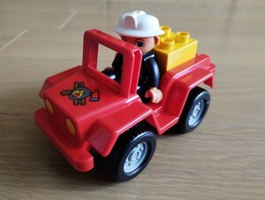 現状品 中古 6169 しょうぼうジープ レゴ デュプロ 消防車 人形 フィグあり 紛失欠品ブロックあり