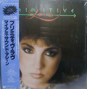 【LP 洋Pop】Miami Sound Machine feat.Gloria Estefan「Primitive Love」JPN盤 シュリンク付 Conga 他 収録！