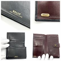 BALLY バリー 名刺入れ 長財布 トレインスポッティング ブラック ブラウン まとめ ガマ口 レザー ウォレット 2点セット メンズ 本革 レザー_画像10