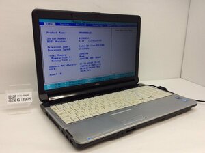 R ジャンク/ FUJITSU FMVXNBNH2Z LIFEBOOK A530/BX Intel Core i3 M 380 メモリ2.05GB ストレージ無し 【G12975】