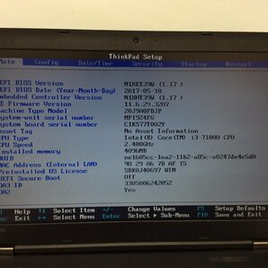 R ジャンク/ LENOVO 20J9A0FDJP ThinkPad L570 Intel Core i3-7100U メモリ4.1GB SSD128.03GB 【G17515】の画像5