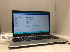 ジャンク/ FUJITSU FMVS1000AZ LIFEBOOK S938/S Intel Core i5-8250U メモリ8.19GB SSD256.06GB 【G18538】