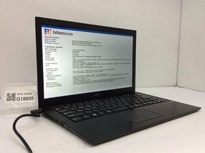 ジャンク/ VAIO VJP132 Intel Core i3-5005U メモリ4.1GB SSD128.03GB 【G18805】