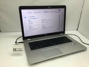 HP ProBook 470 G4 Intel Core i5-7200U メモリ4.1GB HDD500.1GB OS無し ACアダプター欠品【G18039】