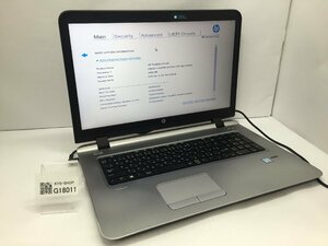 HP ProBook 470 G3 Intel Core i3-6100U メモリ4.1GB HDD500.1GB OS無し　ACアダプター欠品【G18011】