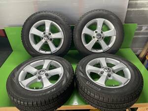 ◆売り切り◆フォルクスワーゲン 純正ホイール■15インチ 15×6.5J+50 5/112 ハブ57mm 195/65R15 1T10171495A■ゴルフ7