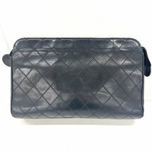 ◆シャネル CHANEL◆ビコローレ クラッチバッグ セカンドバッグ ブラック 黒 レザー レディース マトラッセ ココマーク ヴィンテージ_画像2