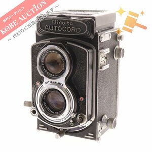 ■ ミノルタ AUTOCORD 二眼レフカメラ フィルムカメラ ROKKOR 1:3.5 f=75mm ブラック ジャンク