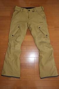 20-21 VOLCOM ボルコム ARTICULATED PANT KHAKI Sサイズ ボルコム　カーキ　アーティキュレート　パンツ　スノボ　スノーボード