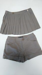 CECIL McBEE セシルマクビー プリーツスカート ショートパンツ S ２点セット 韓国風 ミニスカート スカパン