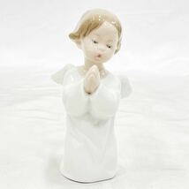 美品　LLADRO リヤドロ 4538 可愛いお祈り 天使 高さ約13.5cm 陶器人形 置物 R店1223_画像1