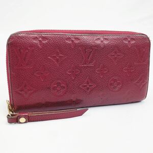 正規品 LOUIS VUITTON ルイヴィトン M60549 モノグラムアンプラント ジッピーウォレット 長財布 オロール ワインレッド系 R店0111☆