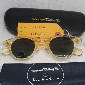 アットラスト 白山眼鏡店 TIMEWORN ATLAST ボストン CL サングラス メガネ ブッチャープロダクツ サングラス 