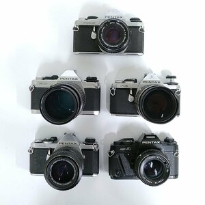 PENTAX Super A , MG , ME + レンズ 1.4/50 , 2/50 , 4.5/80-200 他 MF一眼レフ 5点セット まとめ ●ジャンク品 [8253TMC]