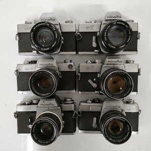 Minolta SRT Super , SRT101 , XE , SR-7 + 1.4/58 , 1.8/55 , 2.8/35 他 MF一眼レフ 6点セット まとめ ●ジャンク品 [8265TMC]