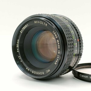 カメラ Minolta MC ROKKOR-PF 1:1.7 f=50mm 一眼レフ レンズ 現状品 [7211KC]