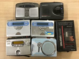 SONY WM-GX322 WM-GX312 WM-GX200 WM-F17 他 ソニー walkman カセットプレーヤー ウォークマン 7点セット◆ジャンク品 [2765W]