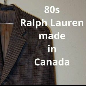 80s ラルフローレン CHAPS カナダ製 テーラードジャケット