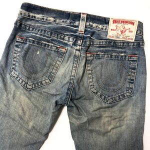 衝撃プライス！【入手困難モデル！米国製！】【TRUE RELIGION トゥルーレリジョン】TONYボタンフライデニムパンツ【サイズ31/33】N-V34