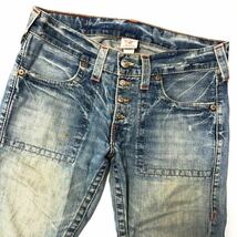 衝撃プライス！【入手困難モデル！米国製！】【TRUE RELIGION トゥルーレリジョン】TONYボタンフライデニムパンツ【サイズ31/33】N-V34_画像2