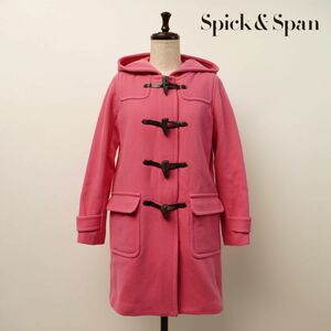 美品 Spick and Span スピック＆スパン Balli S. イタリア製 ダッフルコート フード レディース 冬物アウター ピンク サイズ36*LC60