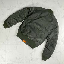 美品 ALPHA INDUSTRIES アルファ インダストリーズ リバーシブル MA-1 フライトジャケット メンズ アウター カーキ サイズS*LC164_画像4