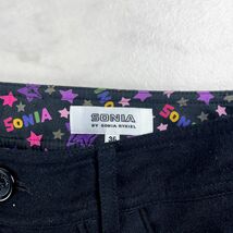 美品 SONIA RYKIEL ソニア リキエル センタープレス クロップドパンツ ボトムス レディース 黒 ブラック サイズ36*LC83_画像6