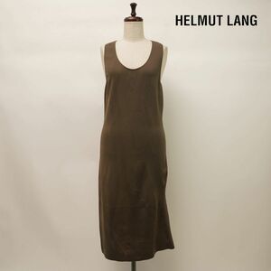 HELMUT LANG ヘルムート・ラング ノースリーブタイトワンピース カットオフ レディース カーキ サイズS*LC639