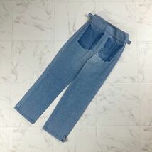 美品 CELINE セリーヌ デニムパンツ フロントデザイン ジーンズ ボトムス レディース ライトブルー サイズ34*LC1237_画像2