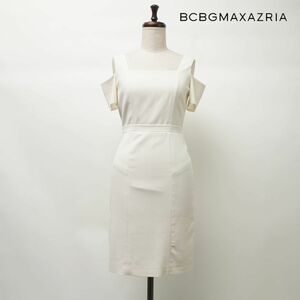 BCBG MAXAZRIA ビーシービージーマックスアズリア 肩出し 膝丈タイトワンピース 裏地あり レディース 白 ホワイト サイズ0*LC275