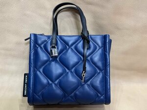 未使用 ☆MARC JACOBS マークジェイコブス ☆彡 キルティングレザー　トートーバッグ　ショルダーストラップ付　ブルー