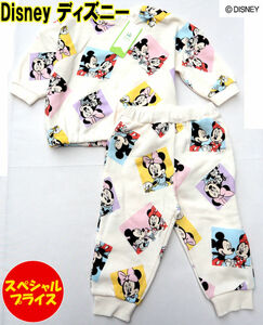 Disney ディズニー ベビー服 サイズ：90 パジャマ ミニーマウス ミッキーマウス 総柄 21510676610 アイボリー 女の子