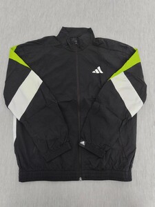 【adidas】アディダス メンズ ナイロン ジャンパー ジャケット M 防寒 スポーツ ゴルフ サッカー 野球 ファッション ウインドブレーカー 黒