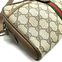 1円【粉吹きなし / ベタなし】 ■ GUCCI 1265 グッチ オールドグッチ GG シェリーライン アクセコ ショルダー バッグ スプリーム PVC _画像4