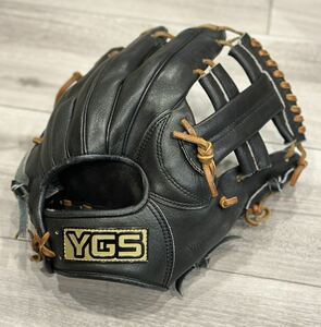 山本グラブスタジオ　YGS プロライン　硬式内野用　TGレザー　ブラック　CK33 クロスウェブ　水拭き乾拭きのみ　ノンオイル