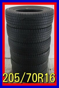 ■中古タイヤ■　205/70R16 111/109L LT GOODYEAR ICENAV CARGO トラック等 冬タイヤ スタッドレス 6本セット 激安 送料無料 B143