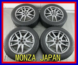 ■中古タイヤホイール■　MONZA JAPAN ZACK JP-550 16インチ 6.5J +48 5H 100 TOYO GIZ 205/55R16 91Q 冬 ST AW 激安 送料無料 K82