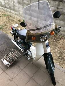 スーパーカブ50 SUPER CUB 50cc 風防有 HONDA ホンダ 簡易洗車済 稼働品 走行可 C50 実走4.3万キロ 廃車済 おまけ付 引き取り可 現状渡し　