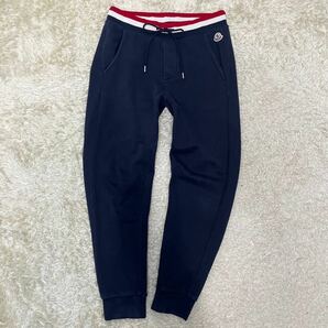 1円〜 モンクレール MONCLER スウェットパンツ PANTALONE トラックパンツ ジョガー ジャージ ワッペン トリコロール ライン ネイビー 紺 XSの画像2