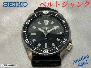 【可動品】SEIKO セイコー オートマチック デイデイド 腕時計 防水 自動巻 ベゼル/ブラック 文字盤/ブラック 7002-7000 ベルトジャンク品