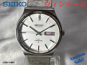 【不動品】SEIKO セイコー embiem エンブレム 腕時計 5606-0000 541100 白文字盤 自動巻き