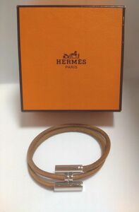 HERMES エルメス トゥルニ ブレスレット レザー×シルバー 