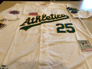 Mitchell & Ness Cooperstown Oakland A's WS 1989 Mark McGwire Mens XL 海外 即決