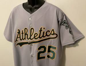 Vintage #25 MARK McGWIRE OAKLAND A'S MAJESTIC *AUTHENTIC* JERSEY NEW Old Stock 海外 即決
