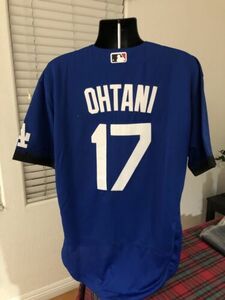 Shohei Ohtani #17 LA Dodgers Jersey Blue Full Stitched Two Layers 48 XL 海外 即決